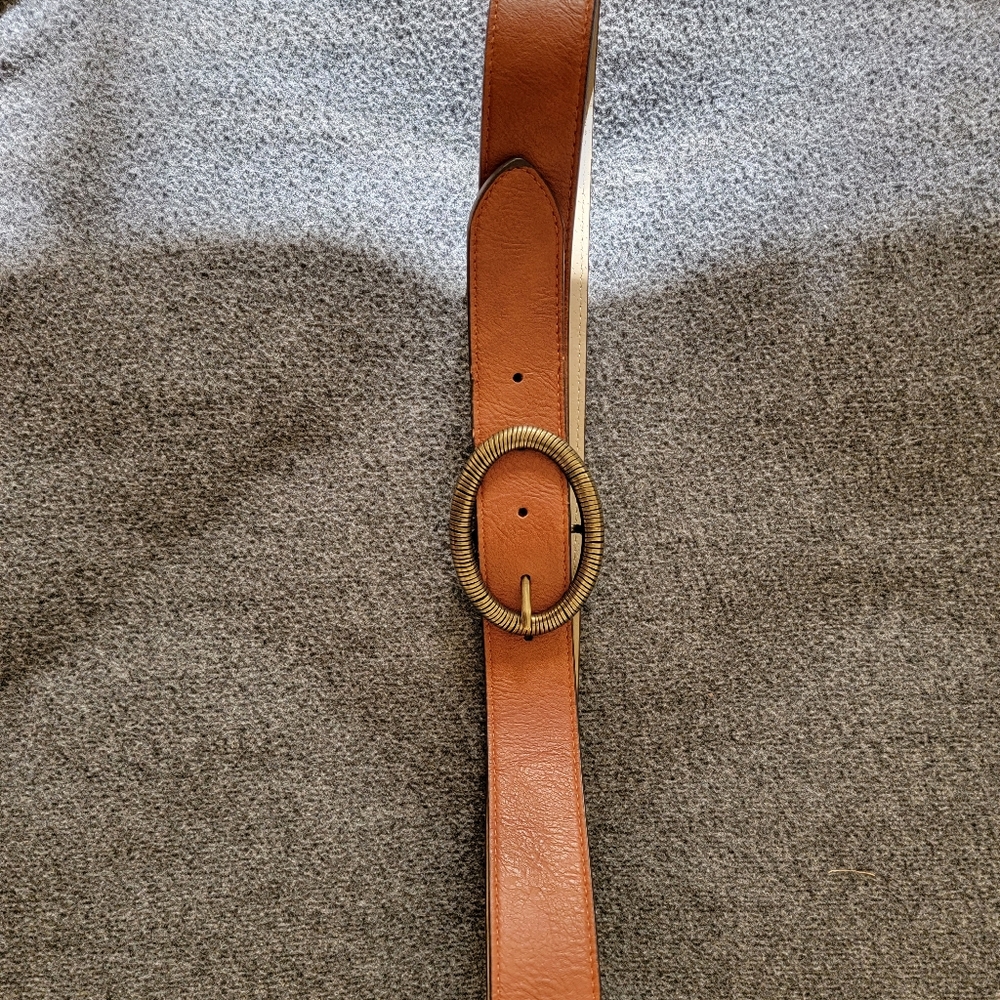 Brown Faux Leather Belt